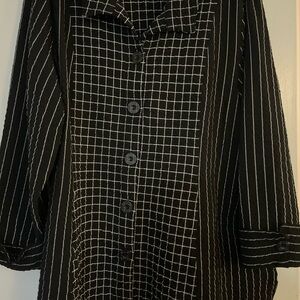 Habitat Clothes to Live In Button Down Top Artsy Tunic size L
